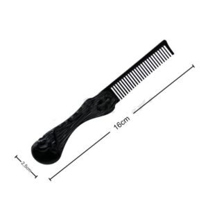 Pente Barba Metal Dobráve Caveira Preto P