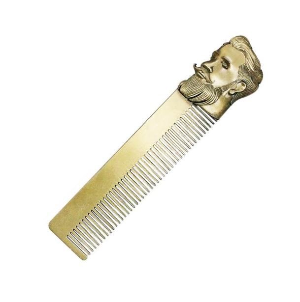 Pente Metal Cabeça Ouro Velho  /Dente P