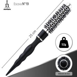 escova termica prata c/preta