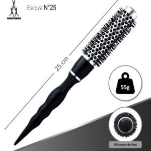 escova termica pratac/ preta