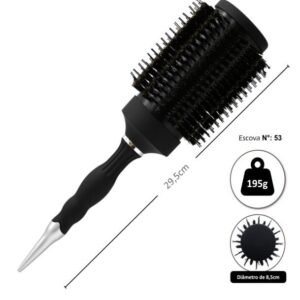 Escova Nano Cerramica+ionic Preta