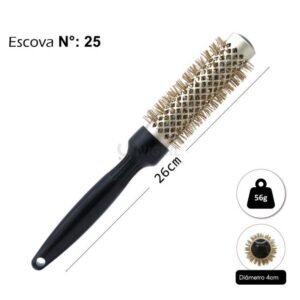 Escova Térmica Preta c/ Dourada