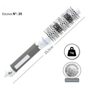 Escova Térmica Cerâmica + ion / n°25