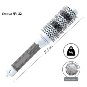 Escova Térmica Cerâmica + ion / n°32