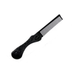 Pente Barba Metal Dobráve Caveira Preto P