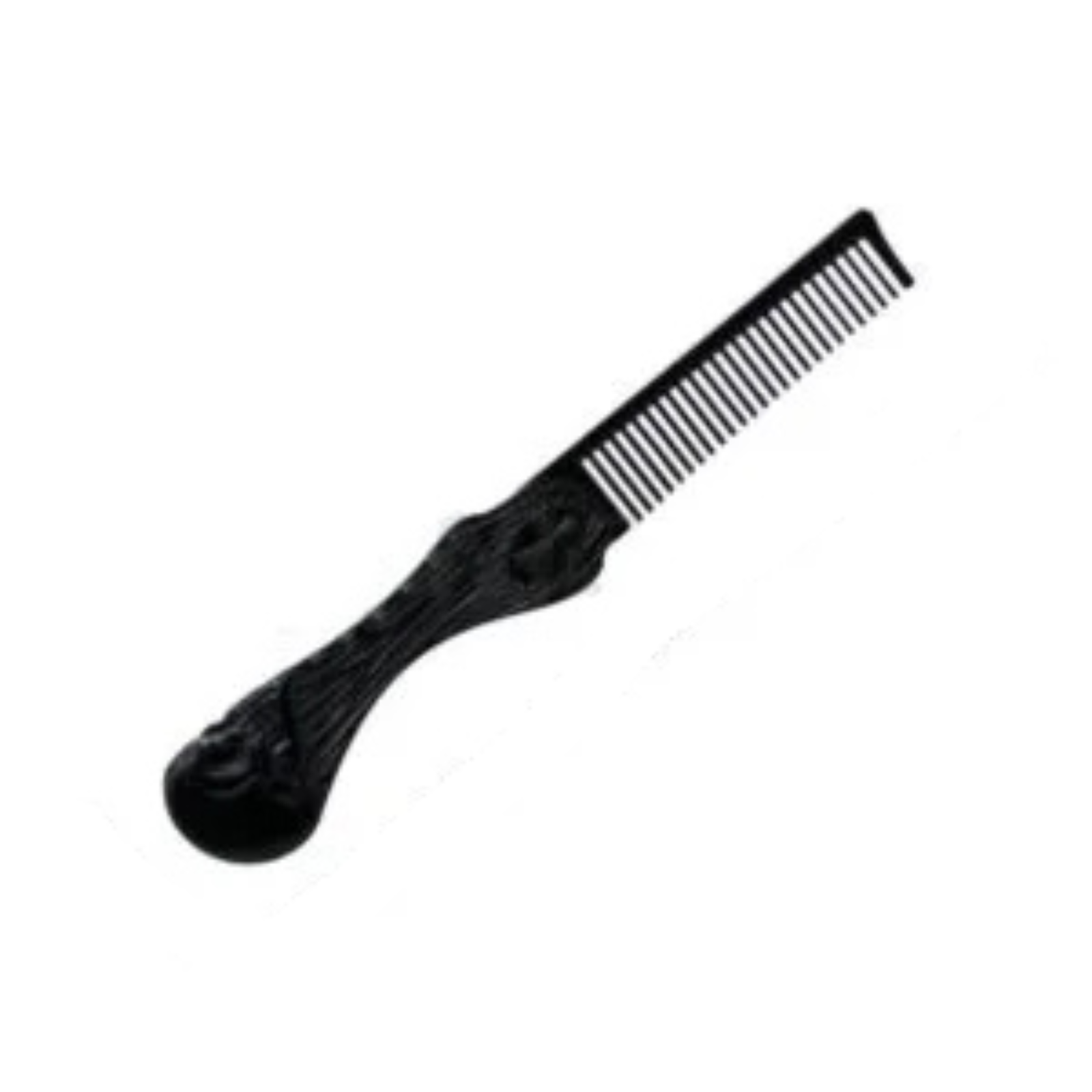 Pente Barba Metal Dobráve Caveira Preto P